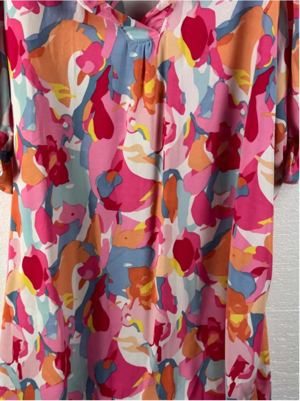 NWT Michelle McDowell Floral Julie Dress River Iris Colorway Bell Sleeve Sz XXL - Picture 4 of 10